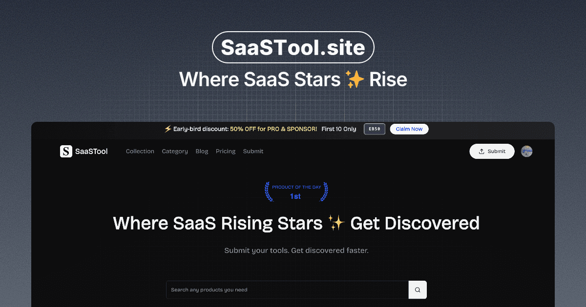 SaaSTool - Rising Star SaaS Directory cover image