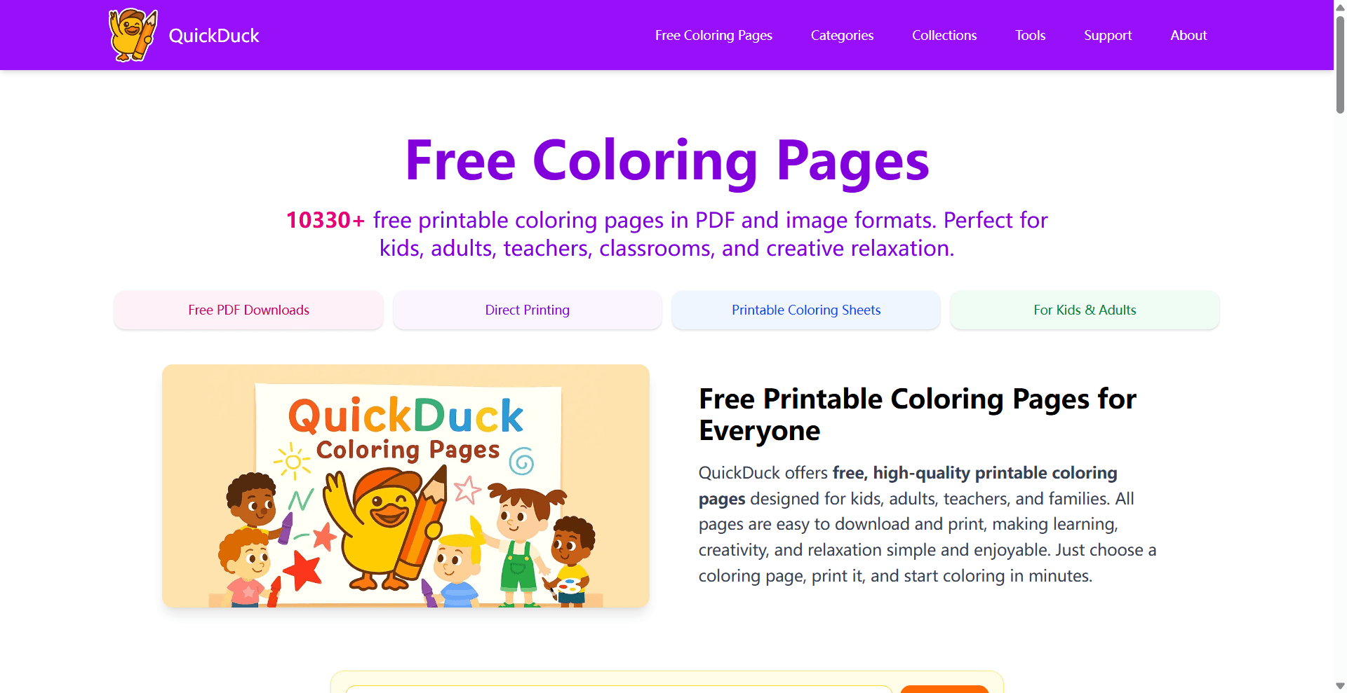QuickDuck Coloring Pages cover image