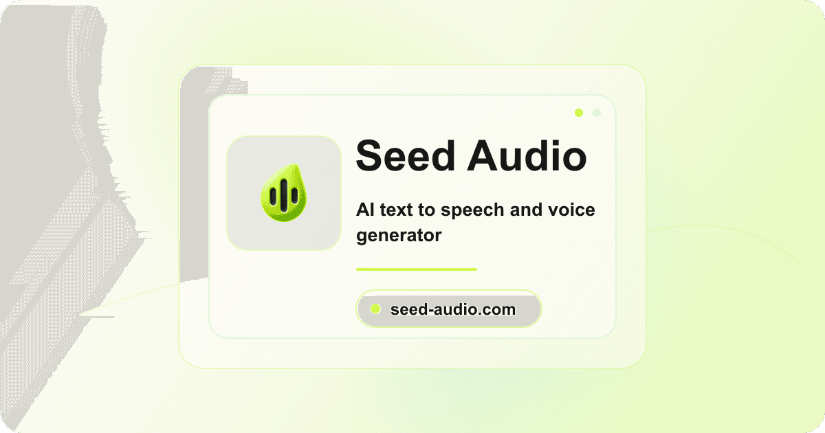 Seed Audio cover image