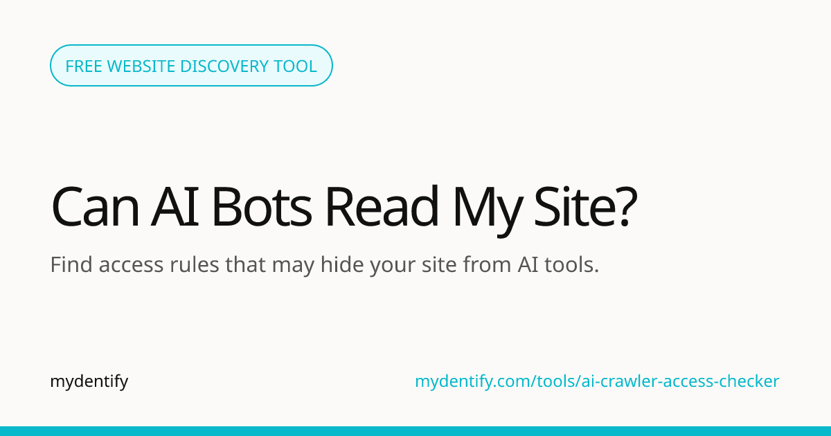AI Crawler Access Checker cover image